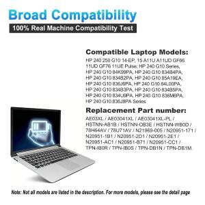 AE03XL N21969-005 HP 240 G10 14-EP 15 A11U GF66 84K99PA 834B4PA 85A19EA 836J6PA용 배터리
