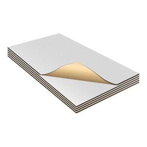 X AUTOHAUX 5개입 276mil 7mm 1.08sqft 방음 매트 알루미늄 호일 폼 열 차폐 소재 후드 보트 엔진 커버용 범용 15.75