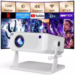 HA109 4K 안 11 720P Wifi5 200인치 휴대용 Bt5.4 1280x720P 홈시네마 야외