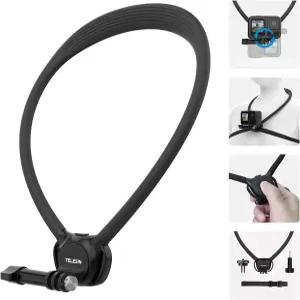 TELESIN Neck Mount SE 2.0 에어 쿠션 조절 가능한 가슴 스트랩 핸즈프리 POV 브이로깅용 넥 마운트 GoPro