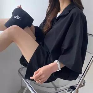 더모아상회 트레이닝 복 세트 반팔 반바지 아노락 여성 반집업