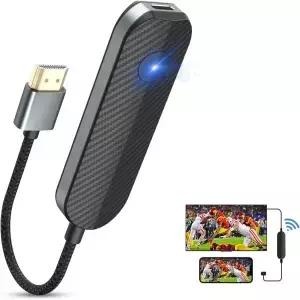 4K 1080P 무선 HDMI 디스플레이 어댑터 WiFi 스트리밍 영화 및 쇼 수신기(i-Phone i-Pad Android Tablet