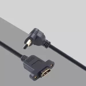Coms HDMI 젠더 연장 M F 45cm 포트형 하향꺾임