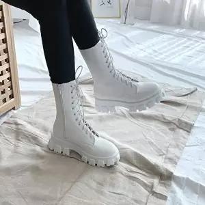 여성화 미들힐 부티 로우힐 발목 발목부츠 워커 통굽-WFQXRVD