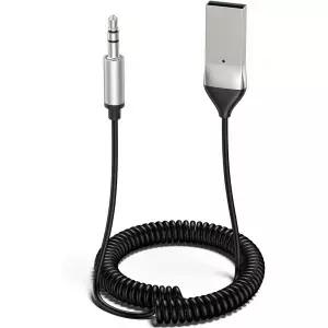 자동차용 Meliya Aux to Bluetooth 5.3 어댑터 USB 2.0 3.5mm 수신기 잭 키트 내장 마이크 입력으로