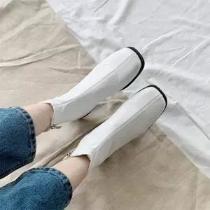친절한탄씨 롱구두 가을신상 부티 통굽 부츠힐 신상 롱부츠 발목