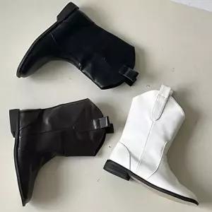 로우힐 롱구두 발목부츠 여성구두 가을 부츠힐 부츠-WFQXSIF