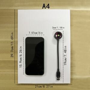 무지개 프로젝션 램프, USB 장식 일몰 분위기 멀티 앵글 회전 가능, 가정용 거실 및 침실에 적합