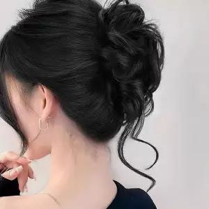 웨이브 올림머리 집게핀 가발 블랙 No45 남성가발 집들이선물 선물용품 생활용품 r-26B3E