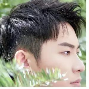 인모 투블럭 댄디컷 남자 가발 블랙 남성가발 짧은머리커버 스타일링 군인 r-61DB0