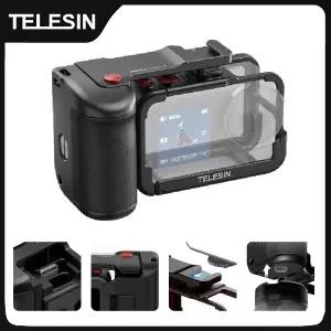 TELESIN 스트리트그립 키트 dji 호환 액션 5프로 4 3용 핸드 그립 보조 리모컨 알루미늄 합금 보호 케이스