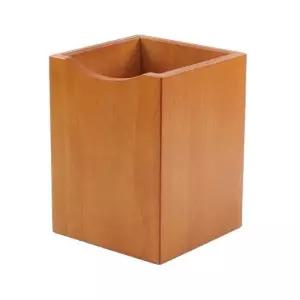 우드클럽 원목 사각연필꽂이 7350FBY 연체리 74x74x98mm (1개)