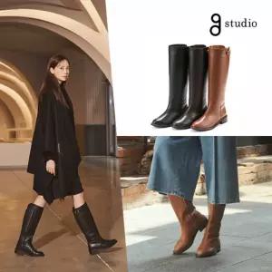 [백화점출고] 지스튜디오 최초가 299,000원 성수동 수제화 25FW 램스킨 버클 롱부츠 448437
