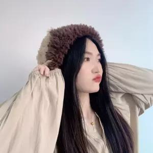 포근포근 비니 플리스 털모자 모자 브라운 방한