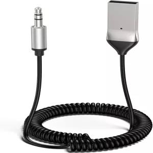 자동차용 Meliya Aux to Bluetooth 5.3 어댑터 USB 2.0 3.5mm 수신기 잭 키트 내장 마이크 입력으로