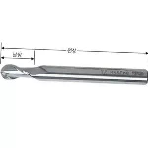 (올핀)와이지원 2F 볼엔드밀 1.5mm(0.75R) 6파이 일반 연삭 공작