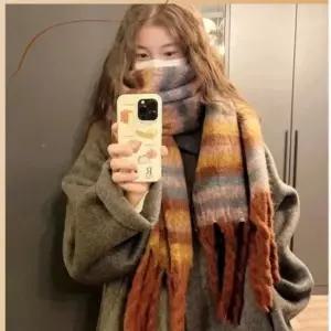 포근한 겨울 소프트 단가라 태슬 머플러 모직 긴 목도리 남자머플러 여성머플러 스카프