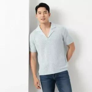 제이린드버그 MUST IT_ Ethan Open Collar Knit Polo FMKW13958O072 남성 에단 오픈 칼라 니트 카라 폴로