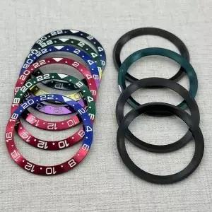 38mm 베젤 경사진 투톤 메탈 디자인 SKX007 SRPD NH35 GMT 남성용 다이빙 시계와 호환 가능