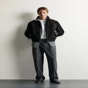 ZARA 자라 스웨이드 레더 재킷 - 블랙 8281/758/800 174246