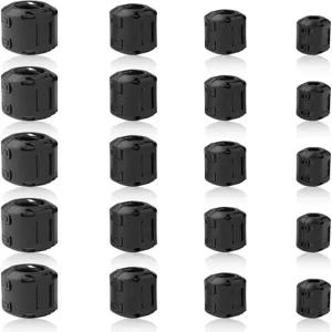 페라이트 링 코어 블랙 RFI EMI 소음 억제 케이블 클립-20Pcs