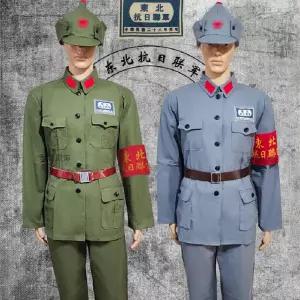 밀리터리 야전 상의 하의 세트 군북 퍼포먼스 의류 TV 드라마 영화 군복 1930년대 - 1940년대 순면 북동부