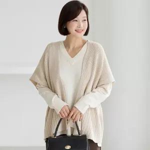 김여사, (빅사이즈)(66-88) 체형커버 숄 가디건 4VC609202 엄마옷 중년여성 50대 60대