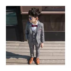 남아 유아 아동 데일리 4종 자켓 조끼 팬츠 보타이 정장 세트 (남여공용)