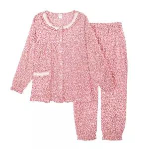 바풀 MJ CZ 188049 순면 잠옷 여성 라운드 파자마 상하세트 실내복 얇은 면 - 면1