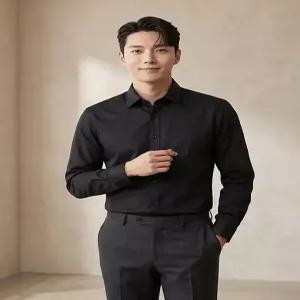 [오스틴리드][이지케어/SLIM FIT] 블랙 드레스 셔츠-A9CO2311275C