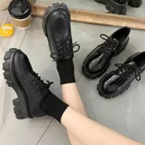 키높이로퍼 여성워커화 여성워커부츠 군화 밀리터리 LWB651D5 롱부츠 블랙무광