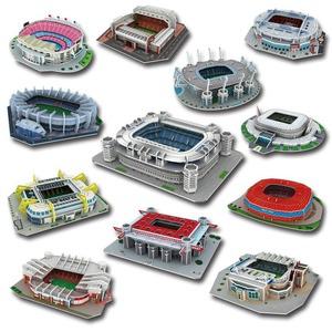 미니어처 축구장 3D DIY 퍼즐 세계적으로 경기장 모델 축구 게임 주변 완구 팬 생일 DDJ DS-QL DS-ID