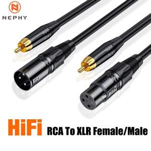 XLR To RCA 케이블 오디오 앰프 노래방 Mikrofo 1/2/3/5/10/15 미터 긴 와이어 HIFI Professional Cannon
