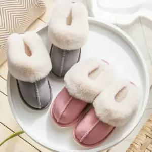 2500배송 스웨이드 양털슬리퍼 좋은품질 털실내화 겨울 남자 여자 실내슬리퍼 거실화 털신