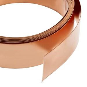 BENECREAT 9.84피트 32게이지 평면 순수 구리선, 18mm 폭 베젤 와이어, 변색 방지 주얼리 와이어로 DIY 공예 제작에 적합