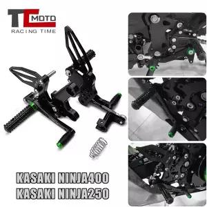 오토바이 발판 키트 조정 가능한 후면 세트 가와사키 닌자 400 Z400 닌자 250 Ninja400 리셋