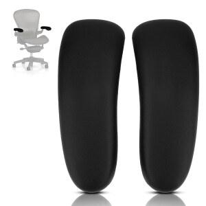 SINOLUXE Chair 암레스트 교체용 암 패드 캡 Herman Miller Remastered Aeron u2013 호환, 블랙 1쌍(클래식 Aeron용 아님)