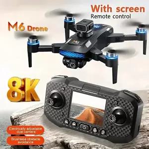 신형 M6 드론 전문가용 8K 카메라 드론 5G WIFI FPV UAV 화면 리모컨 RC 장애물 회피 항공 쿼드콥터