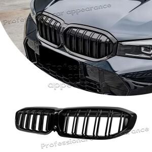 BMW 호환 3 시리즈 G20 G21 프리-LCI 320i M340i 2019 2020 2022용 프론트 범퍼 그릴 바디 키트 튜닝 키드