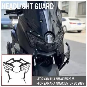 야마하 NMAX155 NMAX155 터보 V3 2025 오토바이 개조 보호 액세서리 헤드라이트 그릴 가드 커버 프로텍터