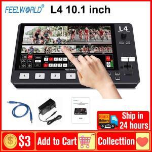 FEELWORLD L4 키트 5채널 HD 비디오 스위처 멀티 카메라 스트리밍 라이브 프로덕션 10.1인치 터치 스크린