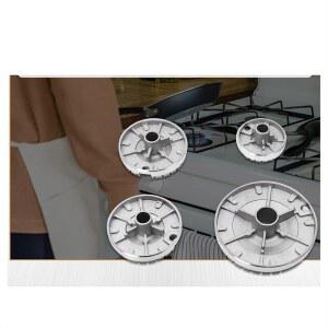 B98A-8 PCS 가스 호브 버너 크라운 불꽃 캡 교체 키트 오븐 쿠커 모자 세트는 대부분의 스토브 버너에 적합합니다.