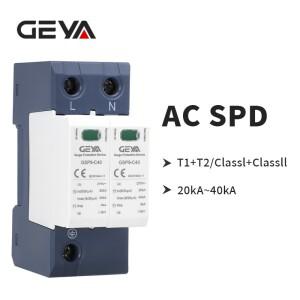 GEYA AC SPD 40KA 385V T1 하우스 번개 서지 보호기 태양광 저전압 피뢰기 장치