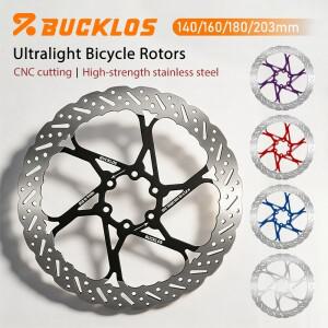 BUCKLOS 자전거 브레이크 로터 140mm 초경량 산악 유압 디스크 (6볼트)