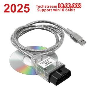 V18.00.008 TOYOTA TIS Techstream Mini vci FTDI FT232RL 칩 J2534 OBD2 자동차 진단 케이블 용 미니 소형