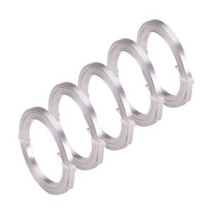 알루미늄 와이어 구부릴 수 있는 금속 공예 플랫 베젤 스트립 카보숑 보석 제작 실버  3x1mm  5 롤