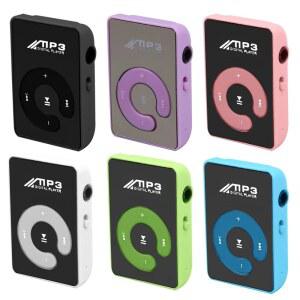 휴대용 미니 Mp3 클립 카드 MP3 음악 플레이어 미러 고품질 디지털 미디어 재생 지원 SD TF