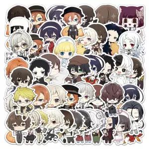 50Pcs 귀여운 만화 Bungo Stray Dogs 시리즈 방수 스티커 스케이트 보드 레트로 홈 데칼