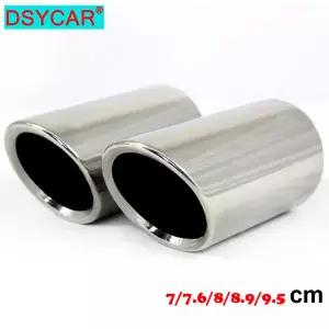 배기음튜닝 머플러 2 개 7.6cm/2.99in 스테인레스 스틸 자동차 배기 팁 파이프 커버 Audi A1 A3 A4 TT 2009