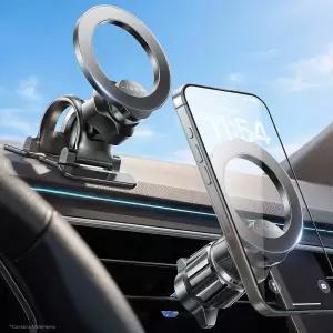 LISEN for MagSafe Car Phone Mount 18 Pro Max 자동차용 자석식 휴대폰 거치대 2-in-1 대시보드 자석 17